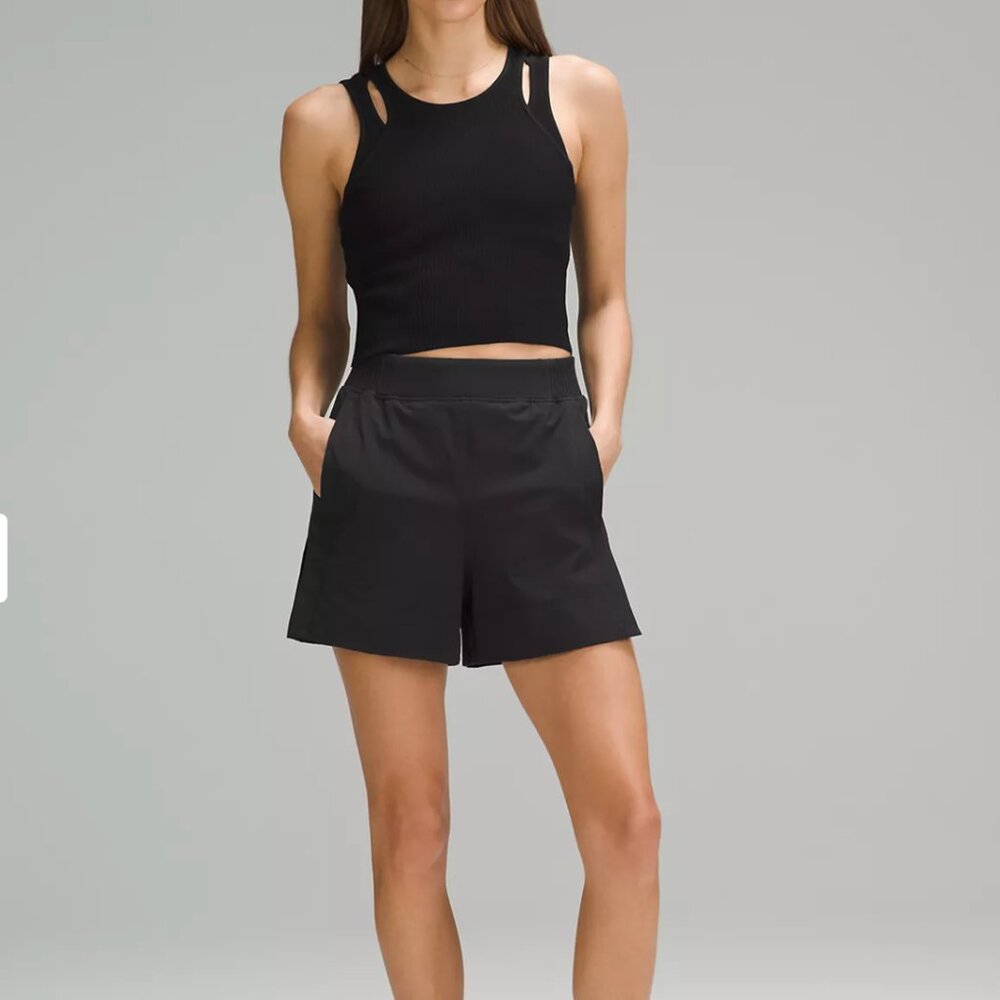 Lululemon | Womens Stretch Woven Relaxed-Fit High-Rise Short 4" | NWT | Black XL